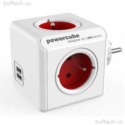 Zásuvka PowerCube ORIGINAL USB, Red, 4 rozbočka, 2
