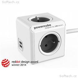 Zásuvka prodluž. PowerCube EXTENDED USB, Grey, 4 r