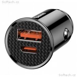 Baseus CCALL-YS01 Circular Nabíječka do Auta USB+U