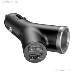Baseus CCALL-YX01 Nabíječka do Auta Y Type 2xUSB +