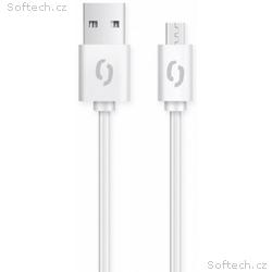 ALIGATOR Datový kabel 2A, Micro USB bílý