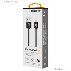 ALIGATOR Datový kabel 2A, Lightning černý