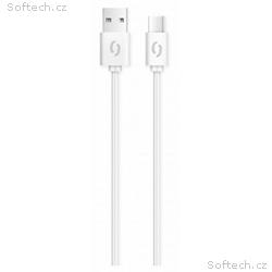 ALIGATOR Datový kabe 2A USB-C 2m, bílý