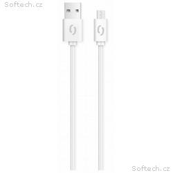 ALIGATOR Datový kabel 2A micro USB 2m, bílý