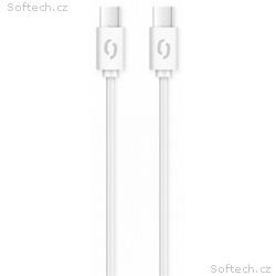 ALIGATOR Datový kabel POWER 3A, USB-C, USB-C, bílý