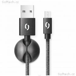 ALIGATOR PREMIUM 2A kabel, Micro USB 2m, černý