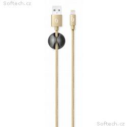 ALIGATOR PREMIUM 2A kabel, Lightning 2m, zlatý