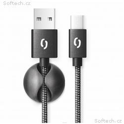 ALIGATOR PREMIUM 2A kabel, USB-C, černý