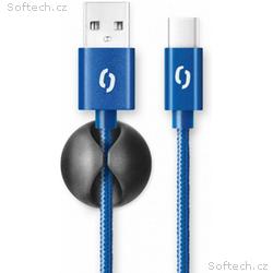 ALIGATOR PREMIUM 2A kabel, USB-C, modrá