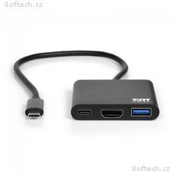 PORT CONNECT USB-C HUB, HDMI 1X 4K + USB-A + USB-C