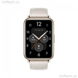 Huawei Watch Fit 2, Gold, Elegant Band, White