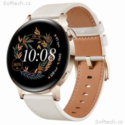 Huawei Watch GT 3, Gold, Elegant Band, White