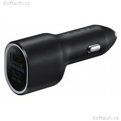 Samsung Duální autonabíječka 40W (USB, USB-C) Blac