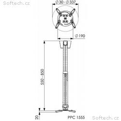 Teleskopický držák projektoru Vogel"s PPC 1555, 55