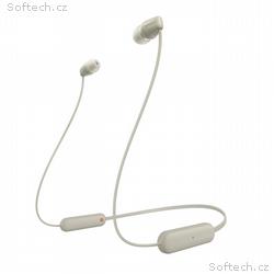 SONY sluchátka WI-C100 bezdr., šedá