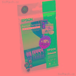 EPSON Premium Semigloss Photo Paper, 100x150 mm, 5