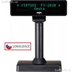 VFD zák.displej FV-2030B 2x20, 9mm, Serial, černý