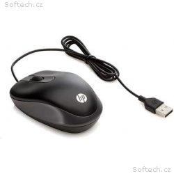 HP Travel Mouse, Cestovní, Optická, 1 000 DPI, Drá