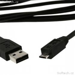 USB Kabel A Male, Micro B Male 2.0 Black HQ 1,8m