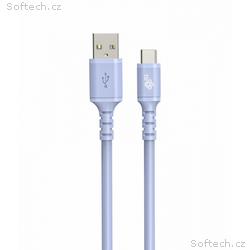 TB kabel USB-A - USB-C fialový 1m