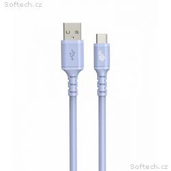 TB kabel USB-A - USB-C fialový 1m