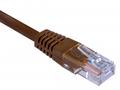 Masterlan patch kabel UTP, Cat5e, 0,25m, hnědý