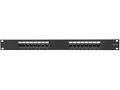 Masterlan patch panel 19", 16xRJ45, Cat5e, 1U, s v