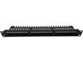 Masterlan patch panel 19", 24xRJ45, Cat6, 1U, s vy