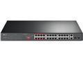 TP-LINK 26-Port 10, 100Mbps PoE+ Switch, 24 10, 10