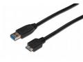 Digitus USB 3.0 kabel, USB A - Micro USB B, M, M, 
