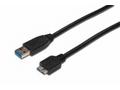 Digitus USB 3.0 kabel, USB A - Micro USB B, M, M, 