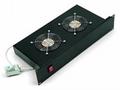 19" horiz.vent.j.2xVent.-220V, 46W termost.2U čern