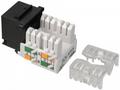 Solarix zařezávací keystone CAT5E UTP RJ45, černý,