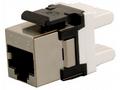 Solarix zařezávací keystone CAT6 STP RJ45, černý 