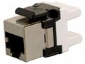 Solarix zařezávací keystone CAT6 STP RJ45, černý 
