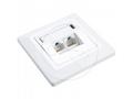 Solarix zásuvka CAT5E UTP 2 x RJ45 pod omítku bílá