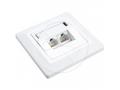 Solarix zásuvka CAT5E UTP 2 x RJ45 pod omítku bílá