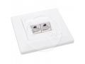Solarix zásuvka CAT5E STP 2 x RJ45 pod omítku bílá
