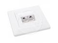 Solarix zásuvka CAT5E STP 2 x RJ45 pod omítku bílá