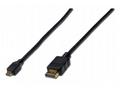 Digitus HDMI, D na HDMI, A připojovací kabel 1m, p