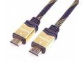 PremiumCord designový HDMI 2.0 kabel, zlacené kone