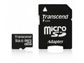 TRANSCEND MicroSDHC karta 8GB Class 10 + adaptér