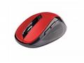 C-TECH myš WLM-02, černo-červená, bezdrátová, 1600