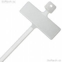 Stahovací páska se štítkem 10cm, šírka 2,5mm, 1ks