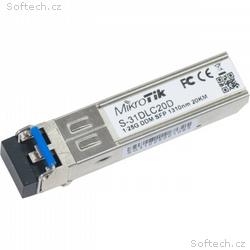MikroTik SFP optický modul S-31DLC20D, SM, 20km, 1