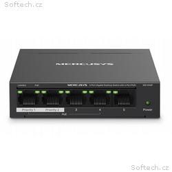Mercusys MS105GP 5xGb destop switch 4xPoE+