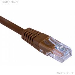 Masterlan patch kabel UTP, Cat5e, 0,25m, hnědý