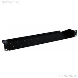 Masterlan police pevná s perforací, 1U, 19", 150mm