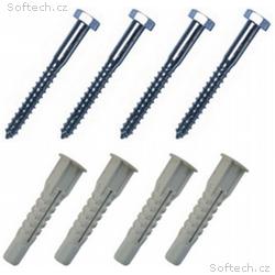 Sada pro montáž ant. držáků na zeď - 8mm (4x hmožd