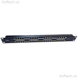 MaxLink POE panel 16 portů, 1U pro rack 19", stíně